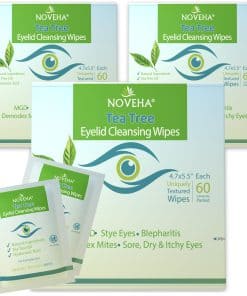 Toallitas para párpados y pestañas NOVEHA Tea Tree Oil con