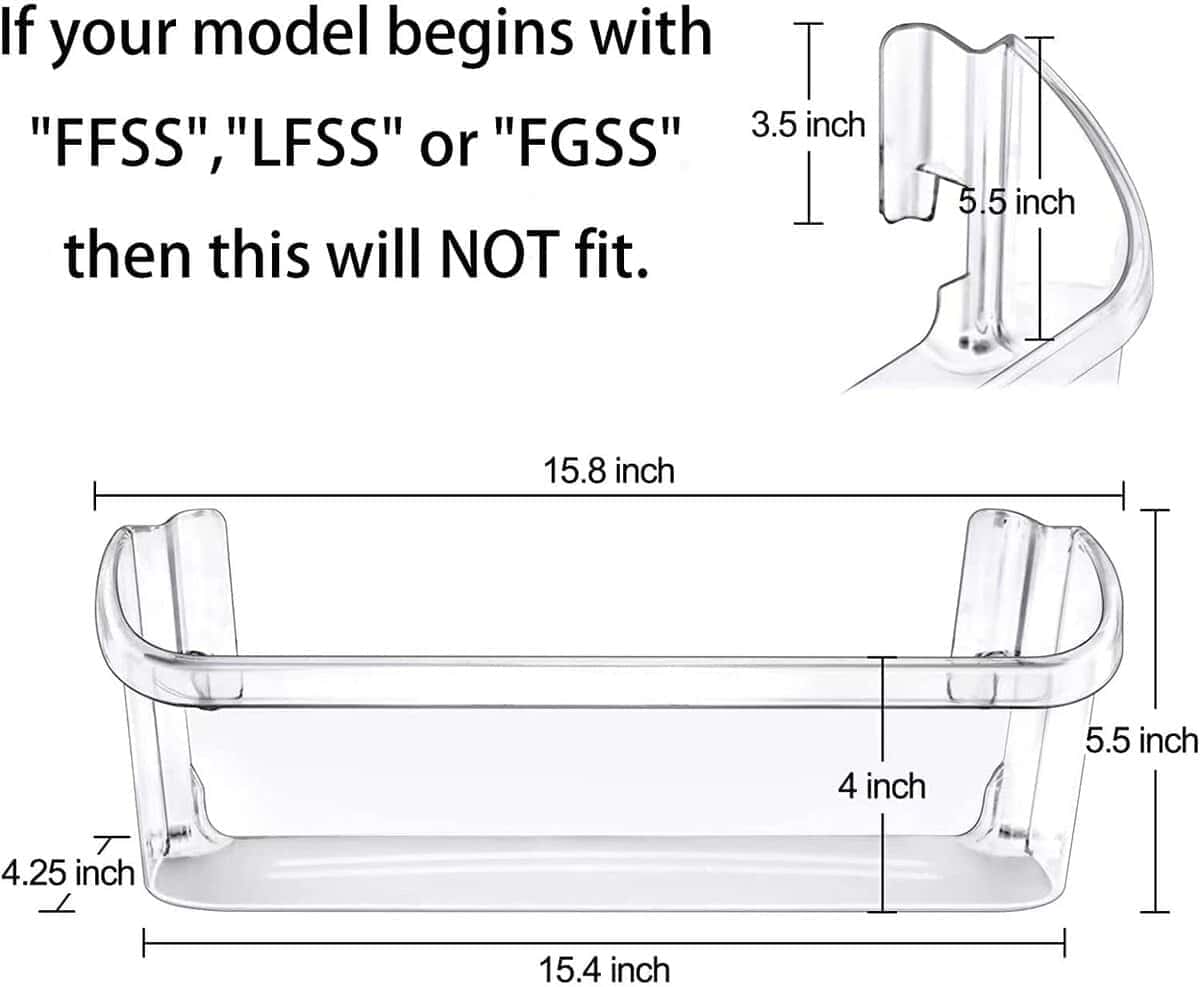 Paquete de 2 estantes de puerta de refrigerador 240323002 - Imagen 3