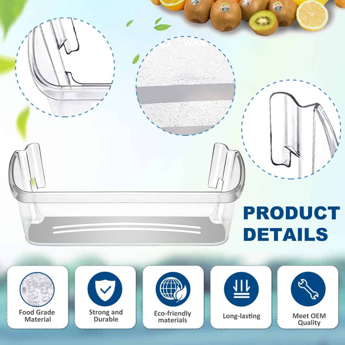 Paquete de 2 estantes de puerta de refrigerador 240323002 - Imagen 4