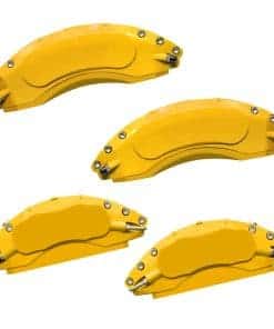 Cubierta de pinza de freno amarilla con carácter en polvo