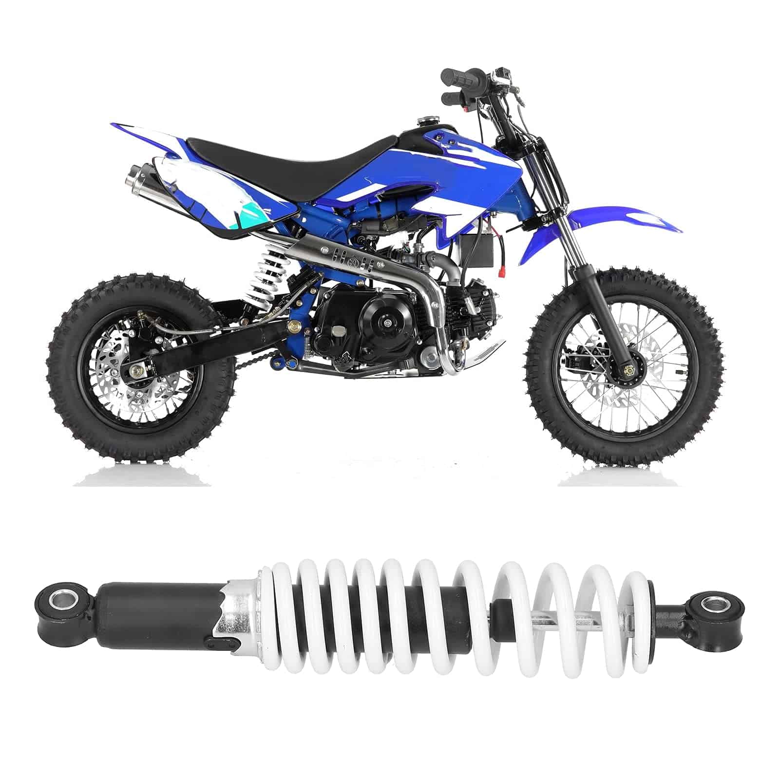 Amortiguadores Traseros para Motocicleta, 305mm/12in Blanco - Imagen 9