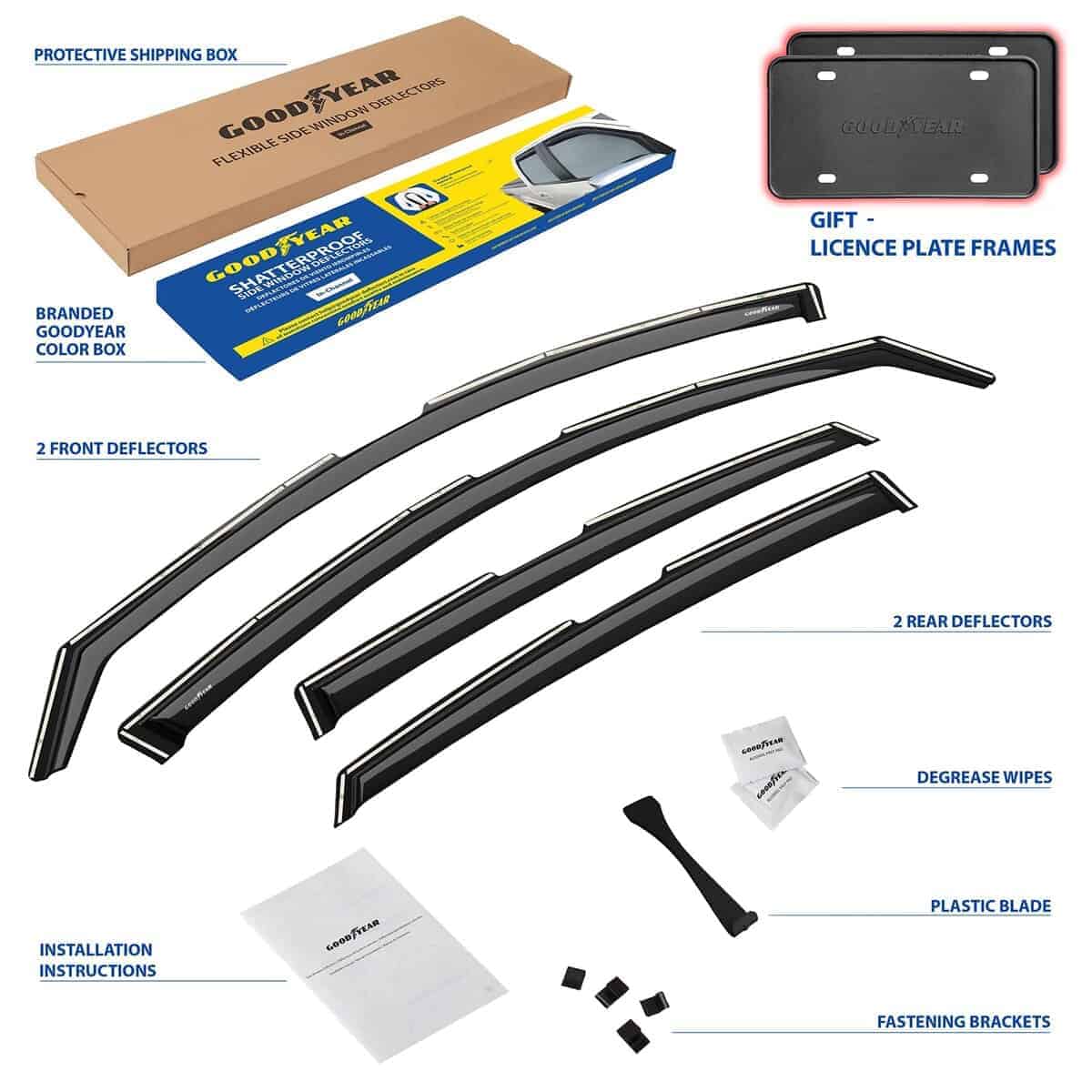 Deflectores de ventanas irrompibles Goodyear -Ahumado Premiu - Imagen 7