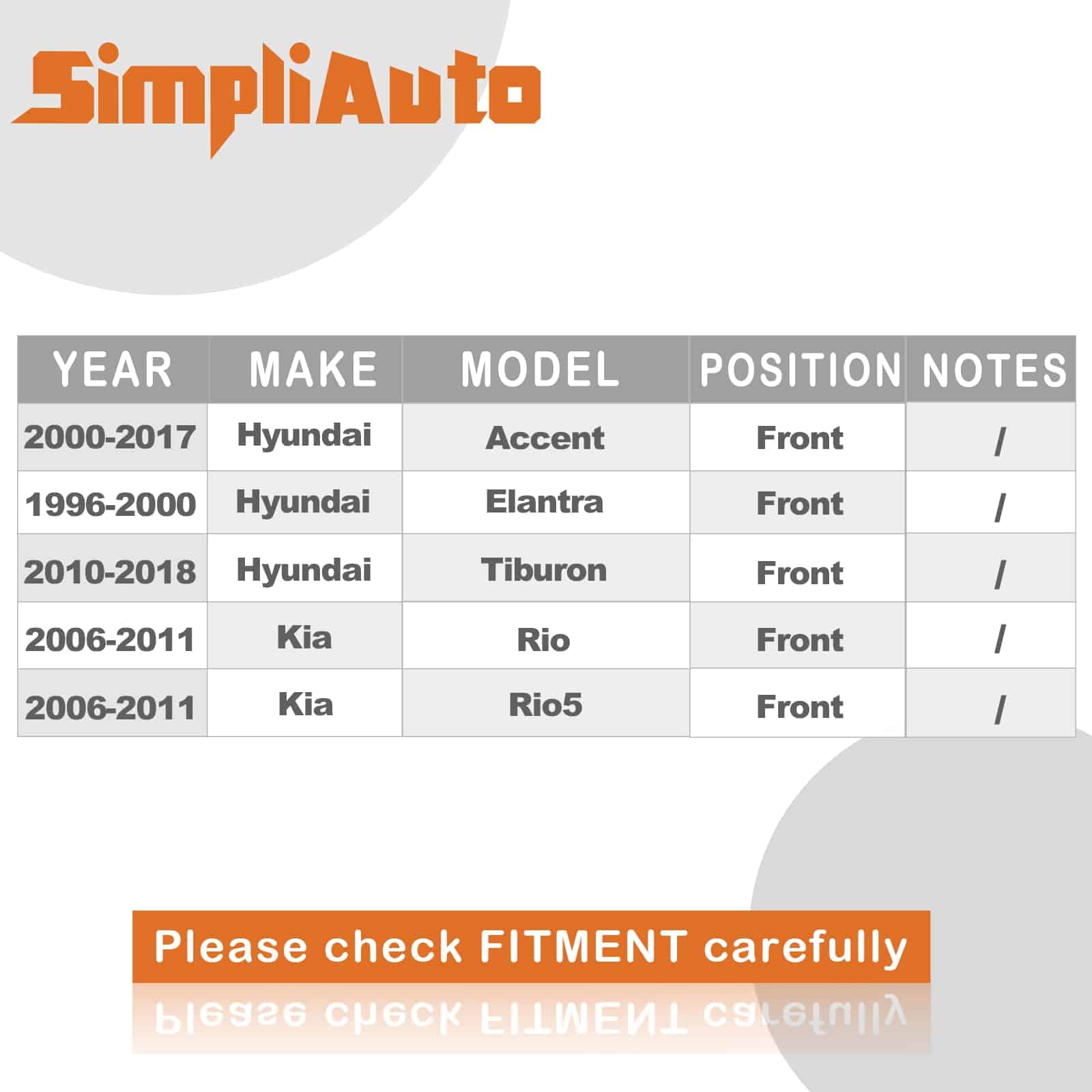 SimpliAuto 2PCS 510055 Buje y Rodamiento delantero - Imagen 3