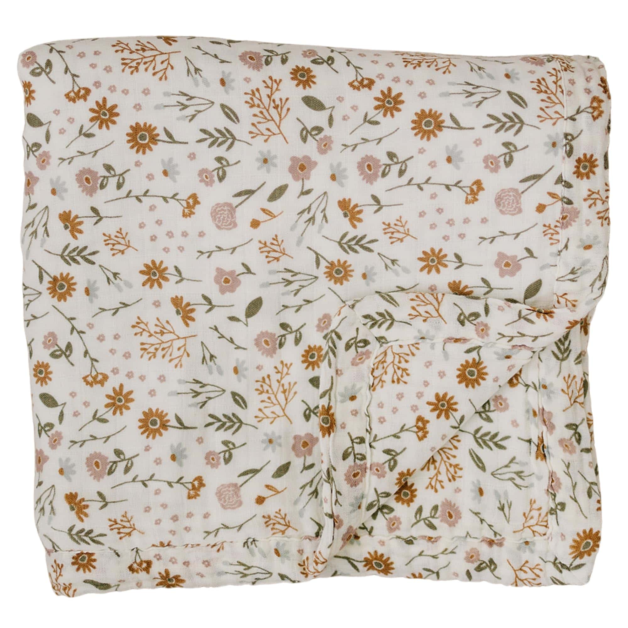 Manta de Muselina Mebie Baby, Estampado Floral de Pradera,