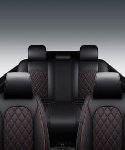 Cubiertas de asiento de auto de cuero sintético rojo