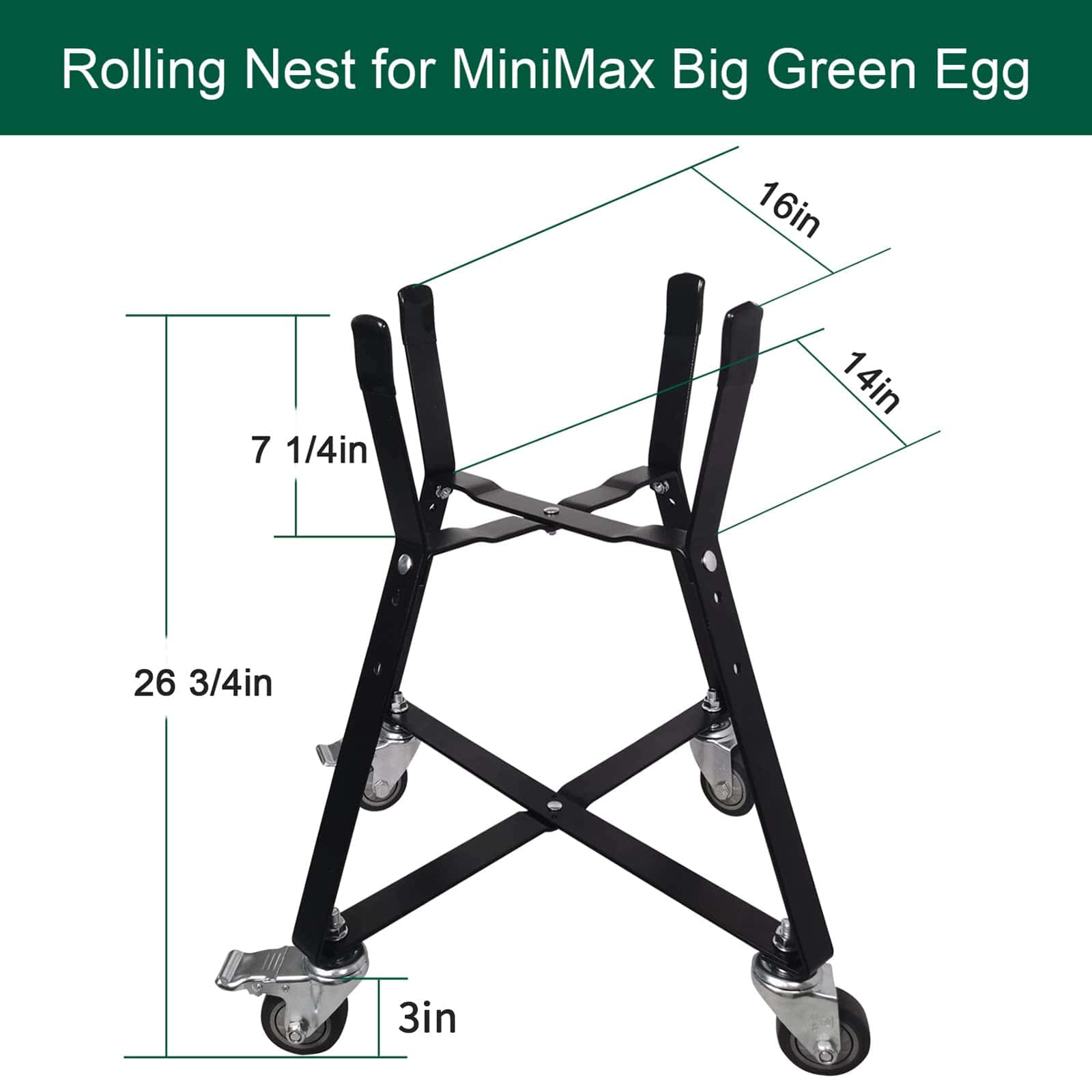 Soporte para Parrilla Quantfire MinMax Big Green Egg Nest, - Imagen 3