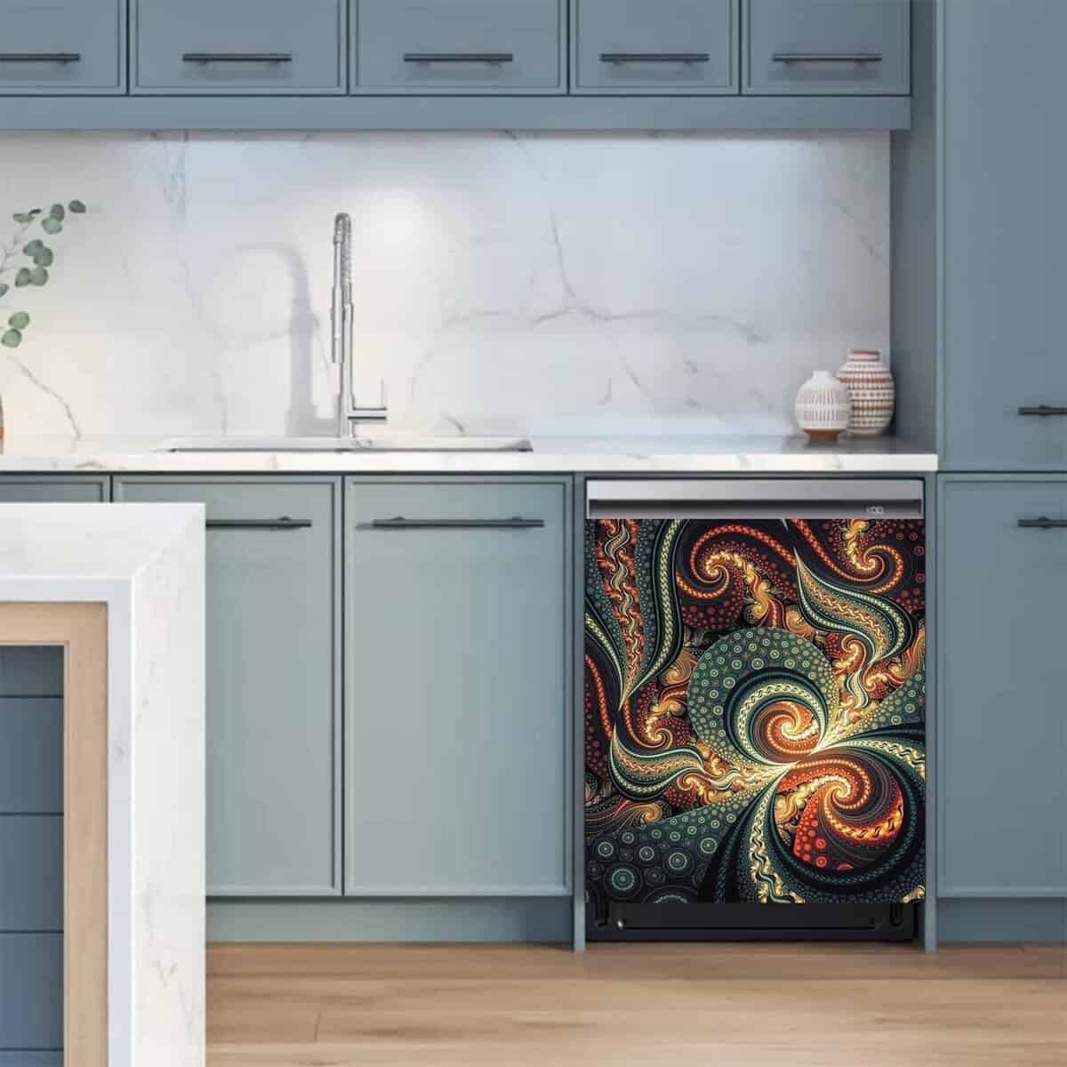 Cubierta Magnética para Lavavajillas Mandala, Hermosa - Imagen 6