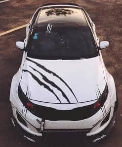 1 Set Completo de Calcomanía de Garra de Monstruo para Capó