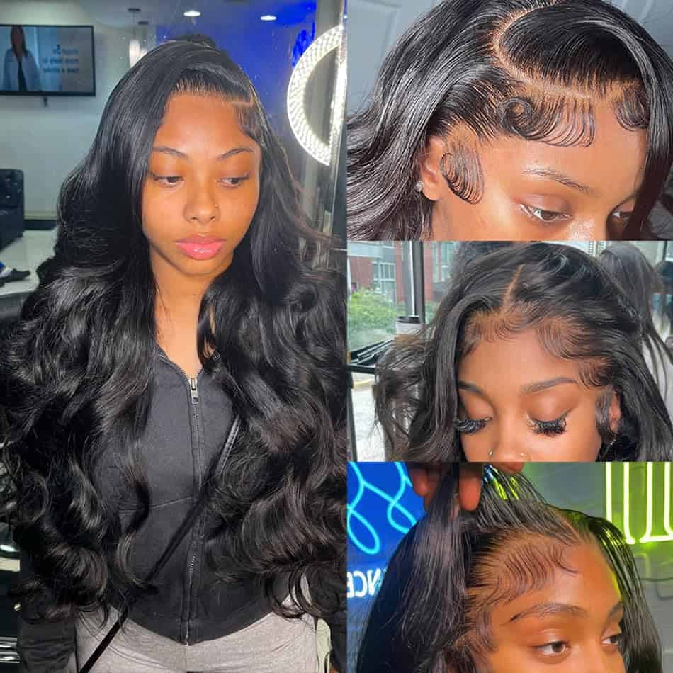 Cierre Frontal Onda del Cuerpo 13x4 100% Cabello Humano HD - Imagen 4