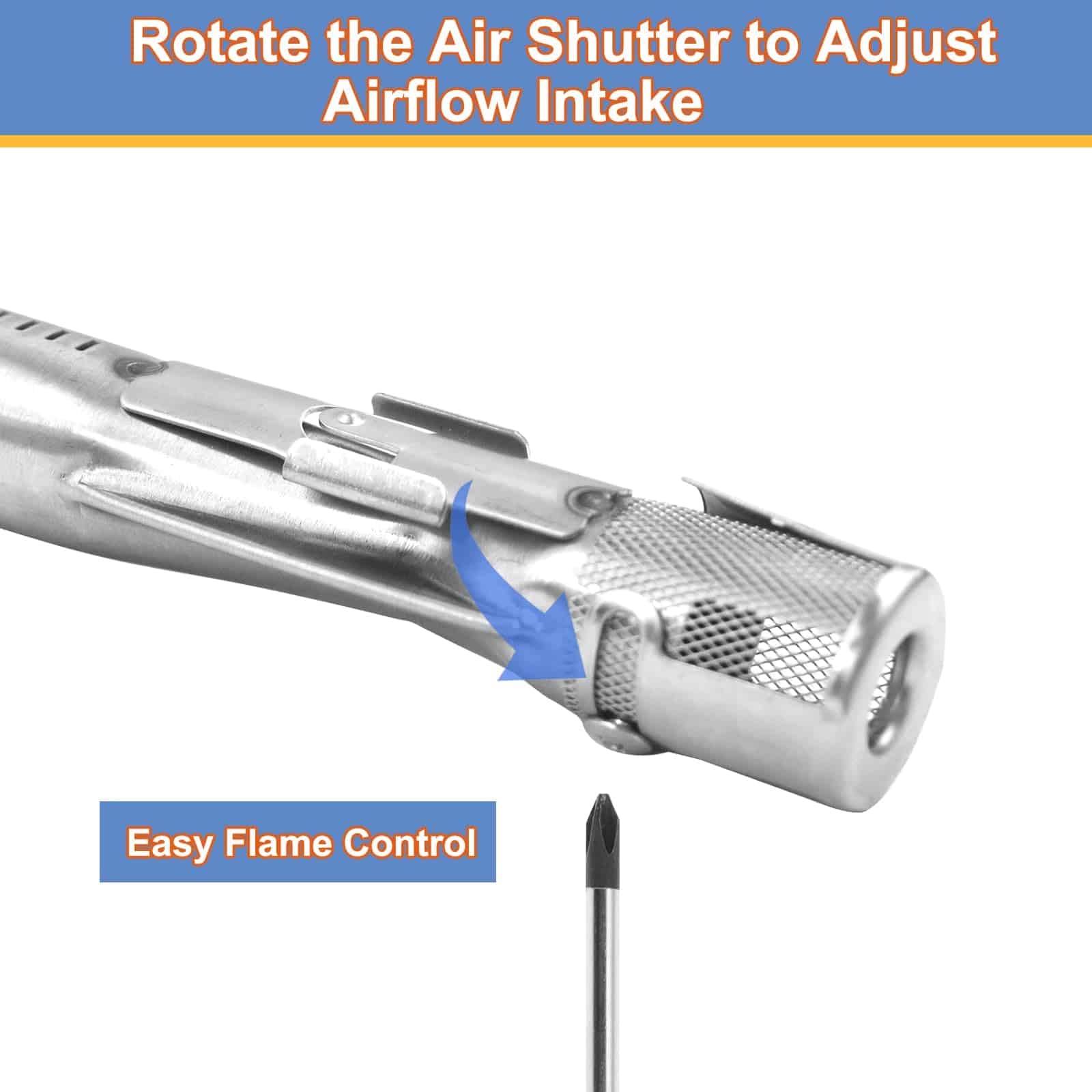 Derurizy 62752 19.5" Tubo quemador para Weber Genesis 300 - Imagen 7