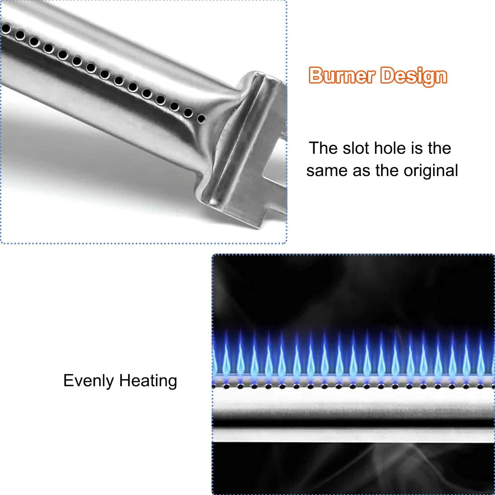 Derurizy 62752 19.5" Tubo quemador para Weber Genesis 300 - Imagen 8