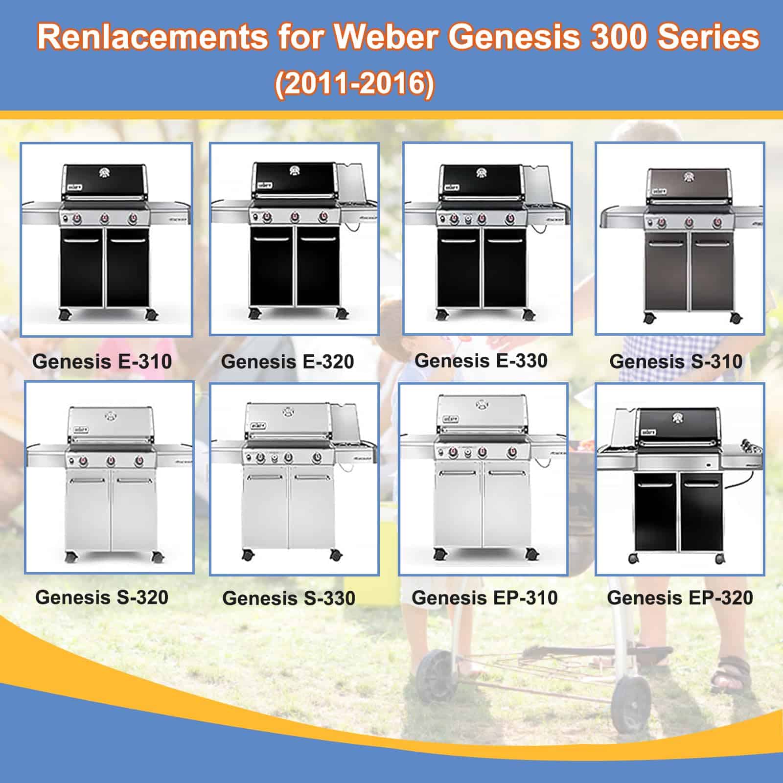 Derurizy 62752 19.5" Tubo quemador para Weber Genesis 300 - Imagen 5