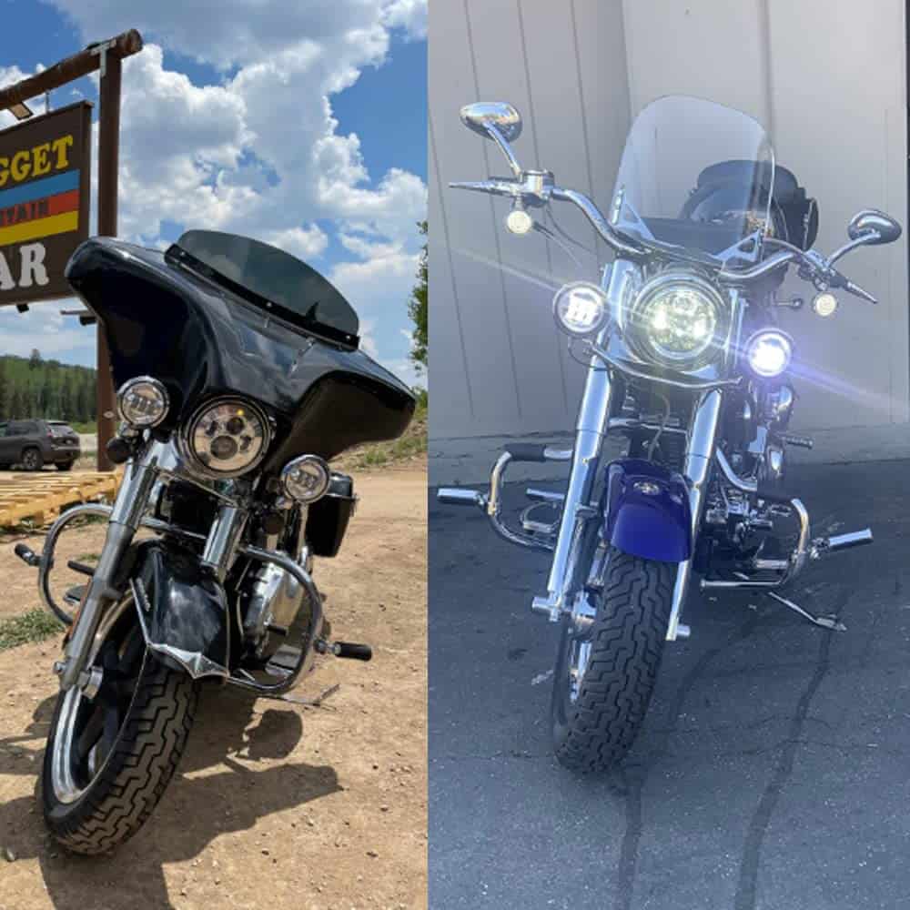 DAONUE 2 PCS 4.5 pulgadas Motocicleta Luz de Niebla Cromada - Imagen 7