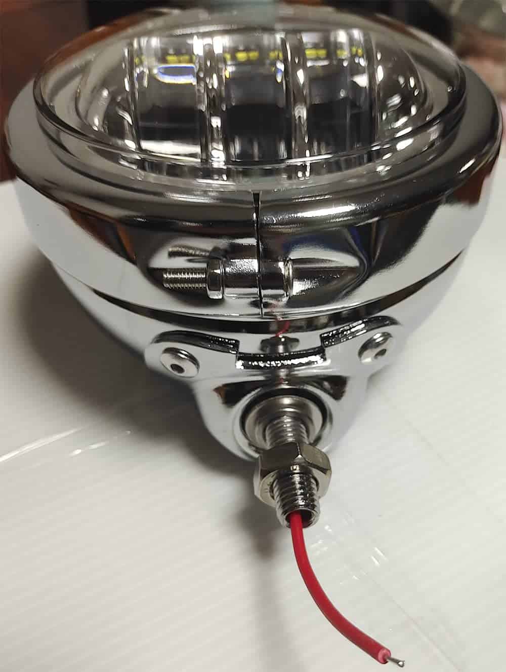 DAONUE 2 PCS 4.5 pulgadas Motocicleta Luz de Niebla Cromada - Imagen 3