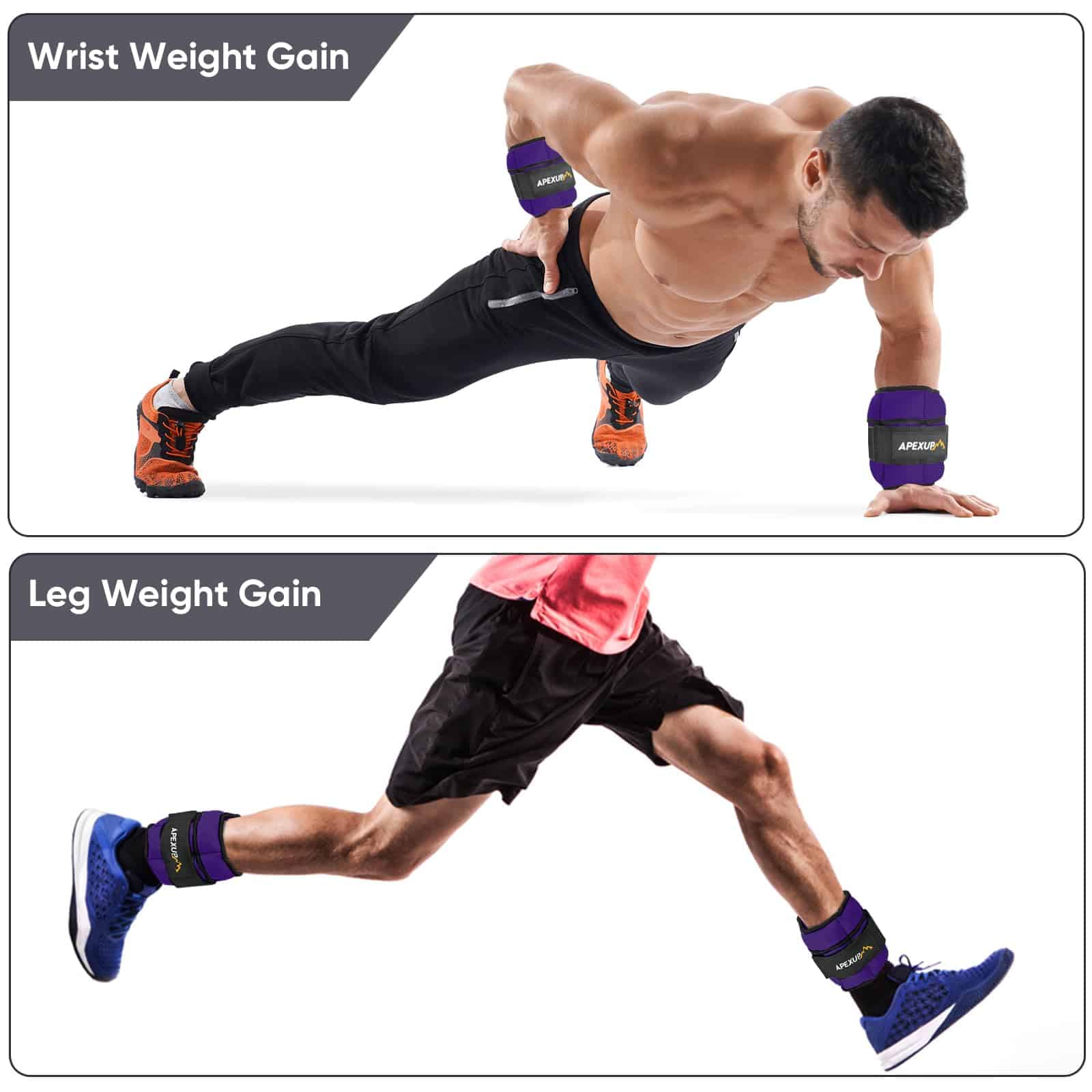 Pesas ajustables para tobillos APEXUP de 10 libras/par para - Imagen 8