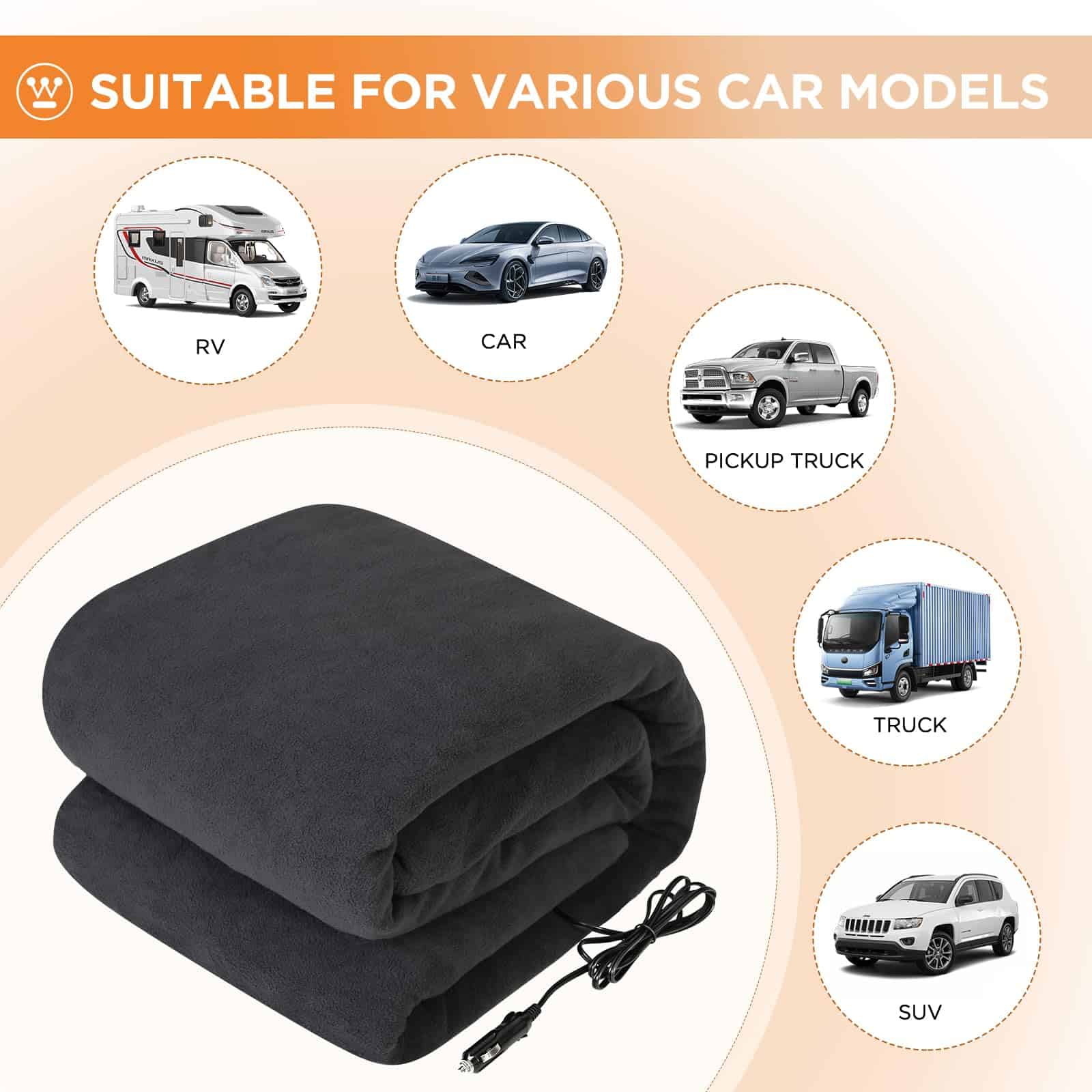 Cobija eléctrica para automóvil Westinghouse, 12 voltios, - Imagen 8