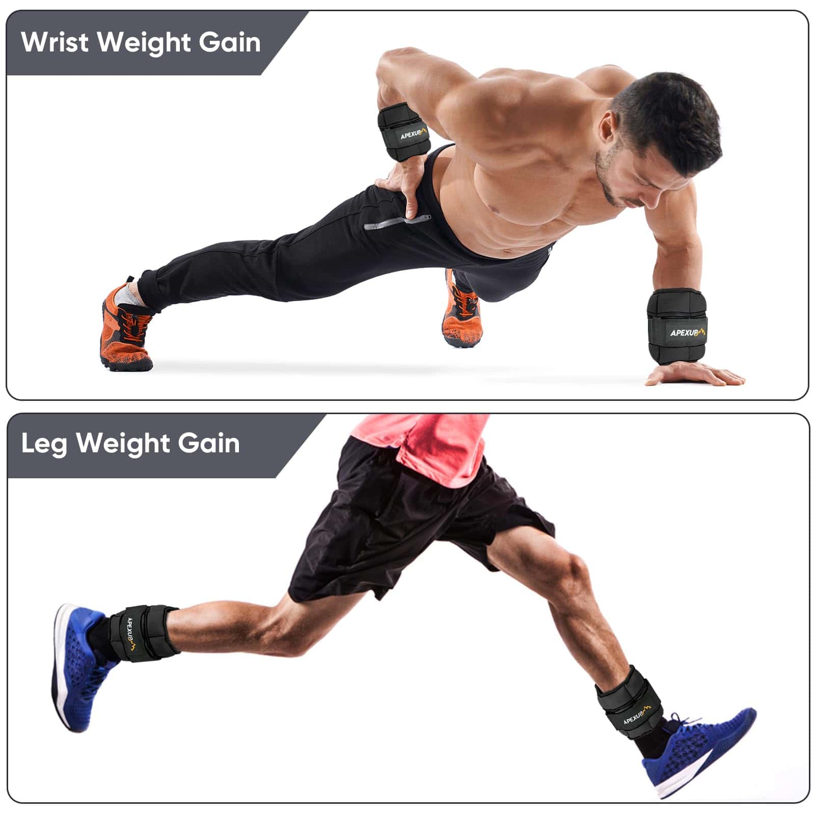 APEXUP 10lbs/Par de Pesas de Tobillo Ajustables para - Imagen 8
