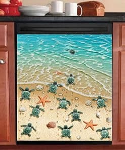 Imán de tortuga de mar para lavavajillas Pegatina Cubierta