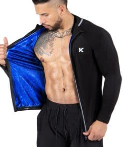 Chaqueta de Sauna Kewlioo Pro para Hombres - -Negro