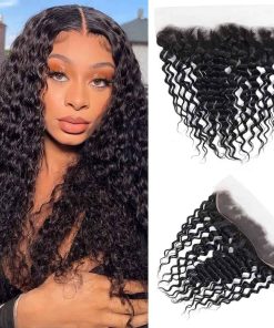 Cierre Frontal Onda Profunda 13x4 de Encaje Transparente