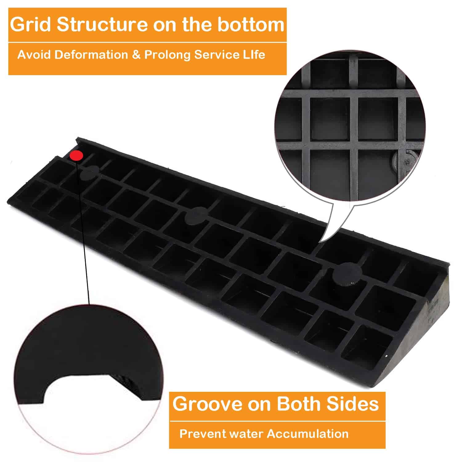 Nisorpa 4" Rampas de bordillo de goma resistente de 22000 - Imagen 6