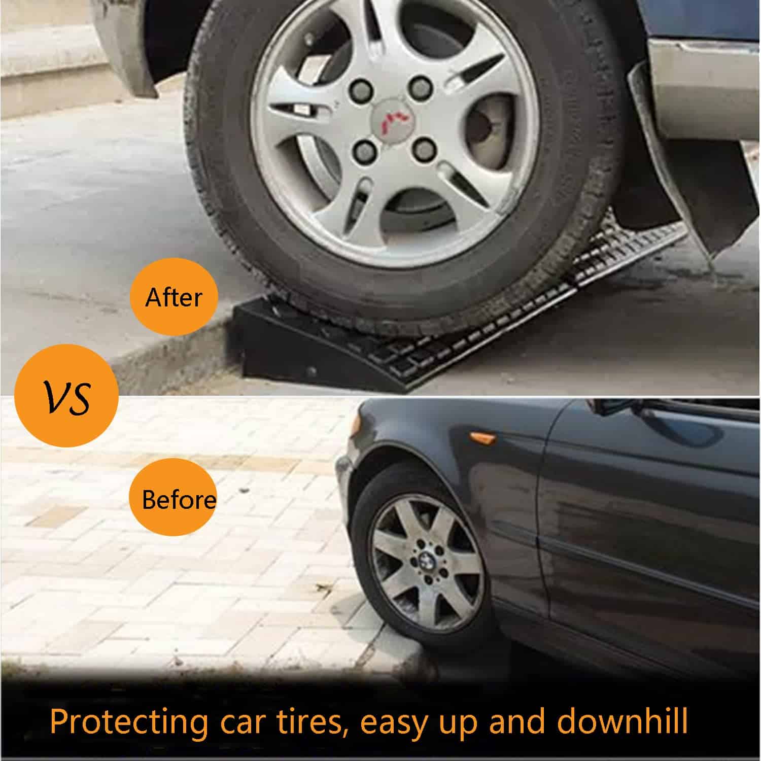 Nisorpa 4" Rampas de bordillo de goma resistente de 22000 - Imagen 4