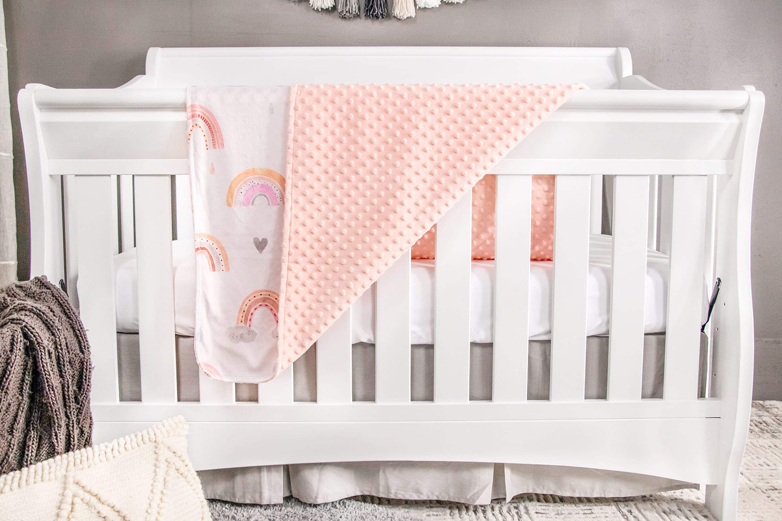 Manta de bebé de lujo Top Tots Deluxe Minky - Arcoíris - Imagen 6