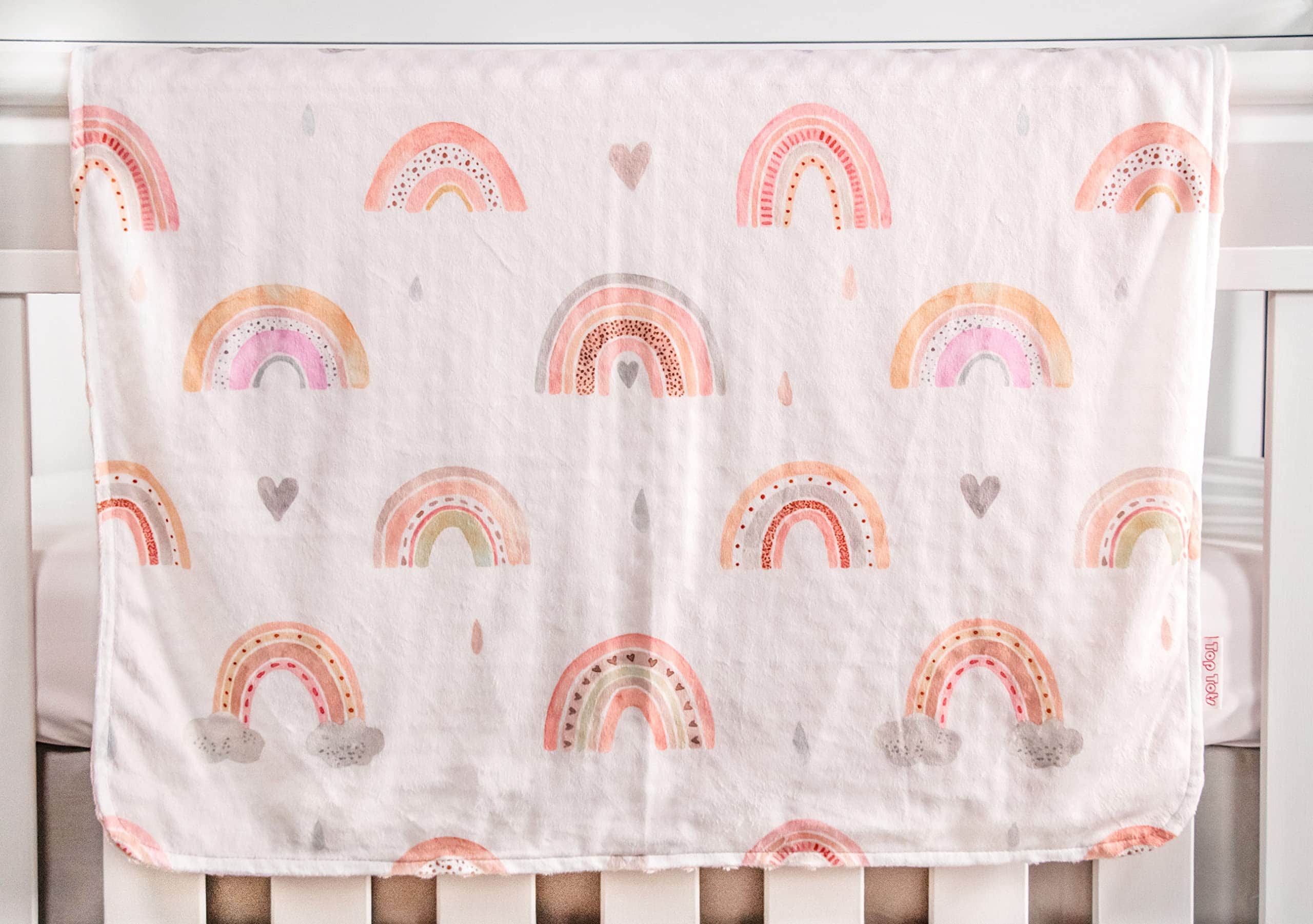 Manta de bebé de lujo Top Tots Deluxe Minky - Arcoíris - Imagen 3