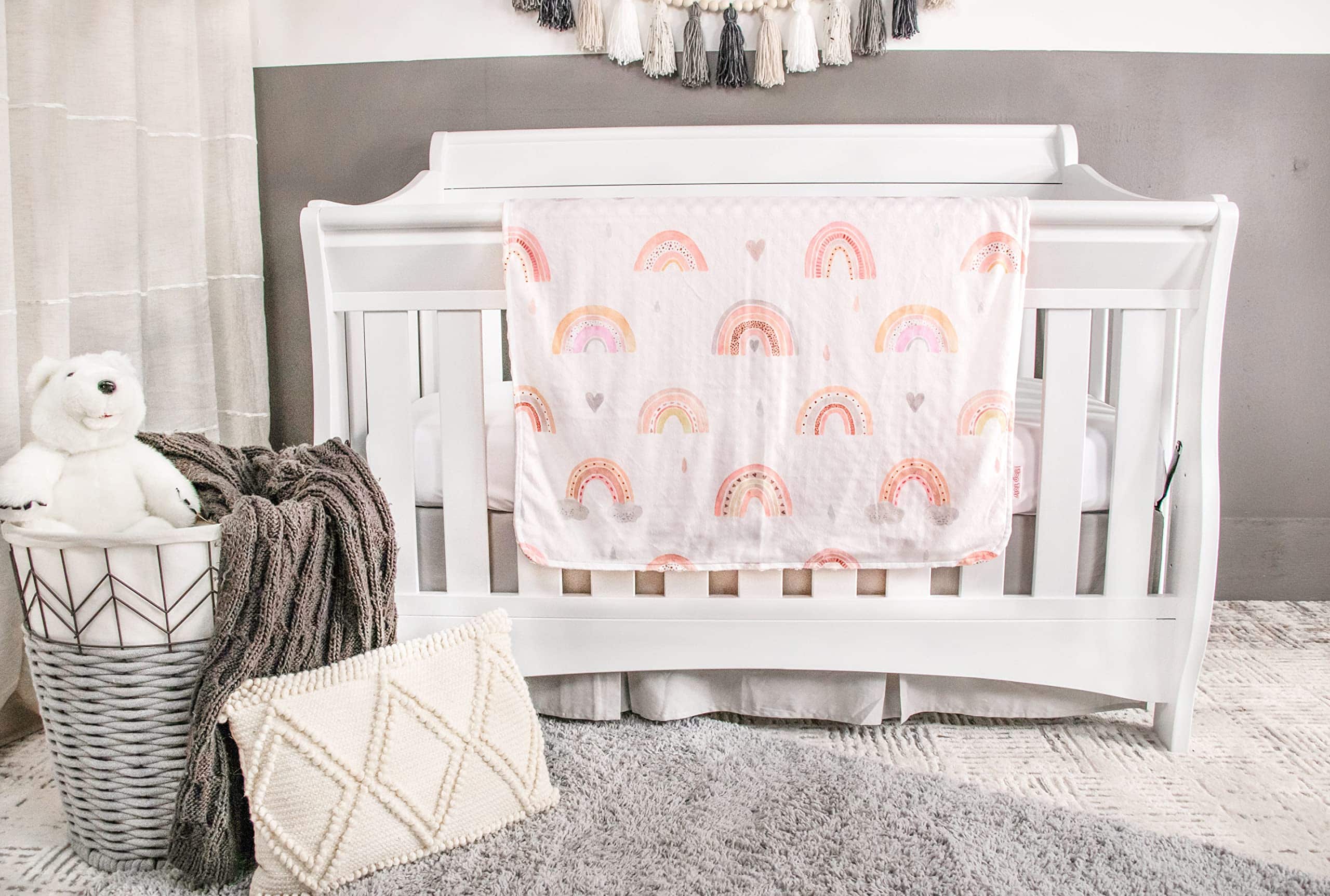 Manta de bebé de lujo Top Tots Deluxe Minky - Arcoíris - Imagen 5