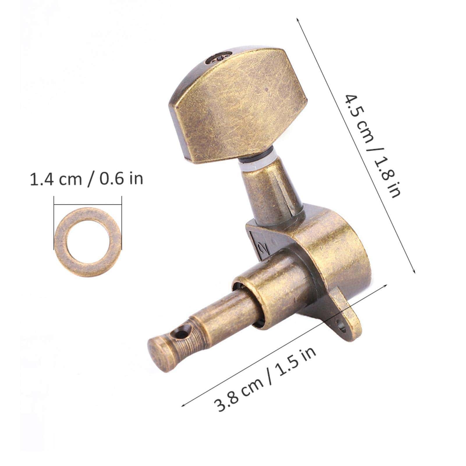 6PCS 3L3R Clavijas de afinación de cuerdas de guitarra, - Imagen 4