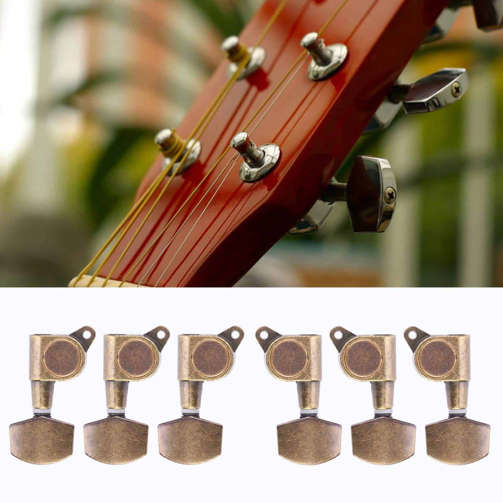 6PCS 3L3R Clavijas de afinación de cuerdas de guitarra, - Imagen 6