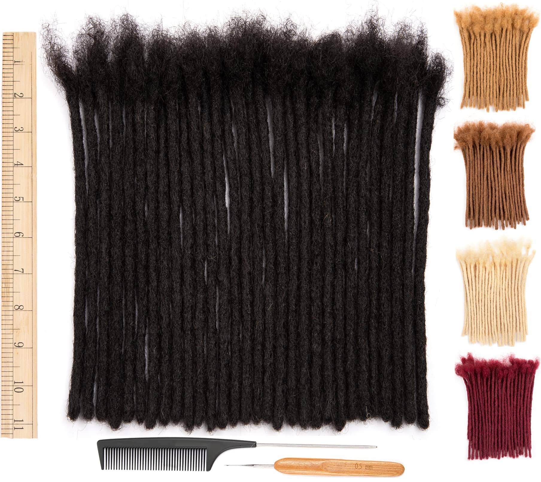 Extensiones de Dreadlock de Cabello Humano Real de 10