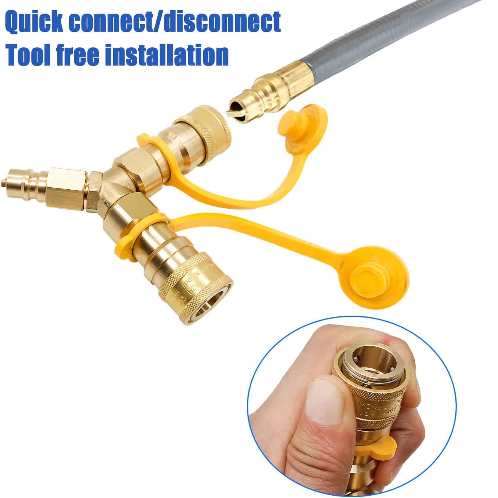 Separador de Gas Natural Y de 3/8 de pulgada, Adaptador de - Imagen 5