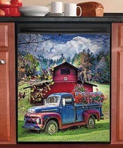 Cubierta magnética para lavavajillas con diseño de camión