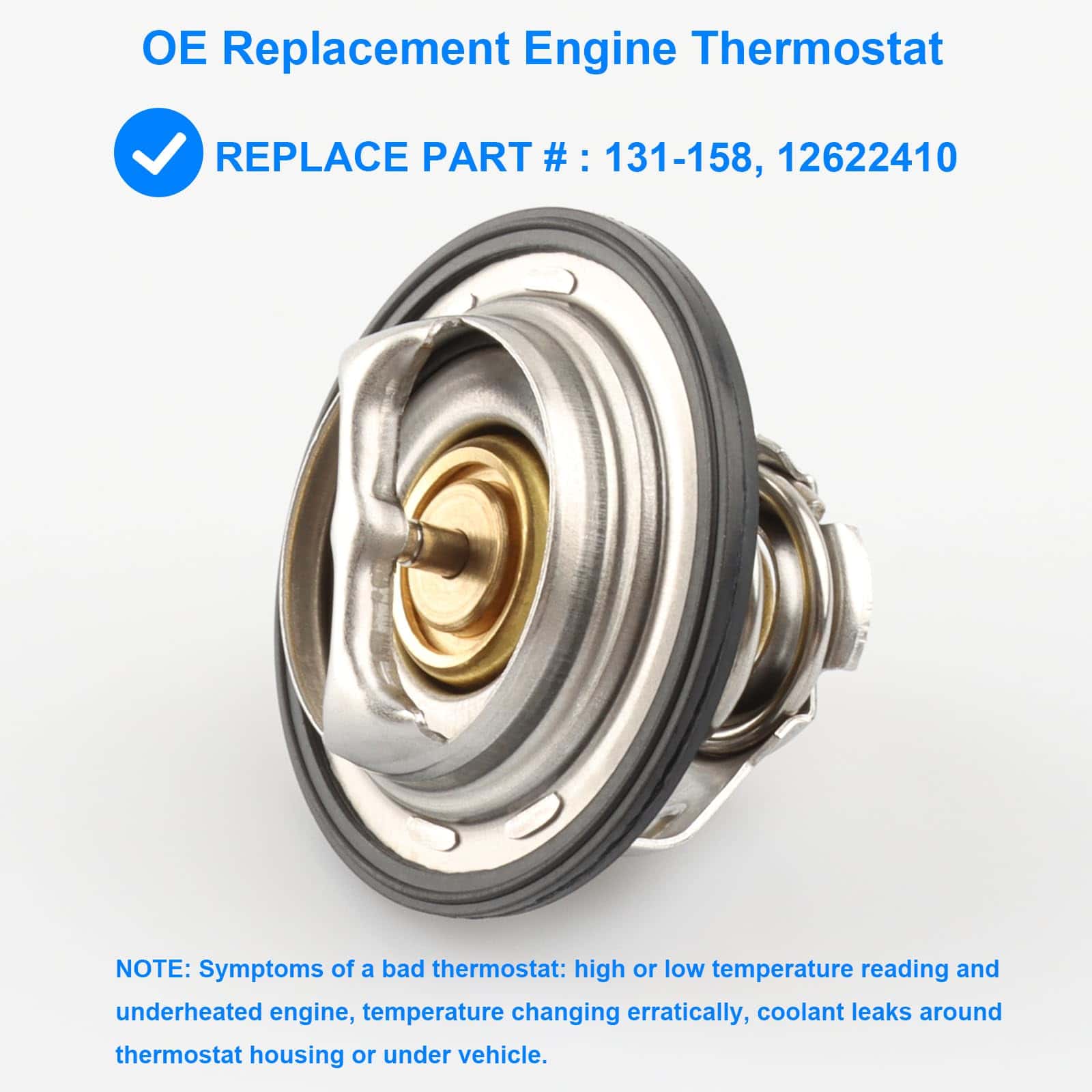 Termostato 131-158, 131158 Compatible con Buick Chevy GMC - Imagen 3