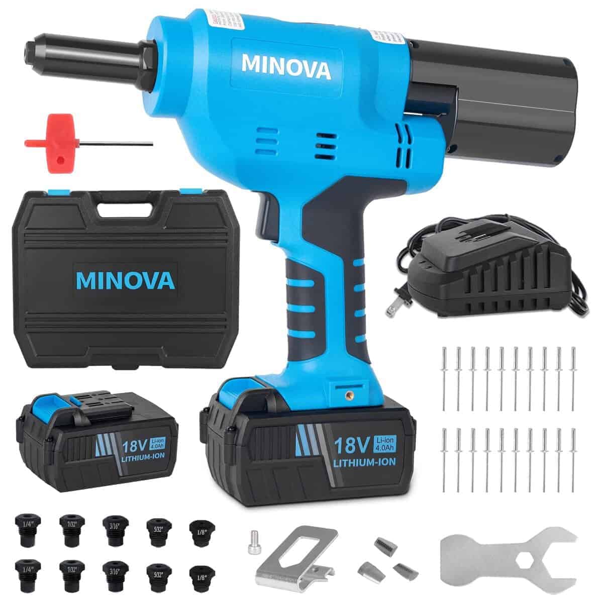 Minova Pistola de Remaches sin Escobillas, Herramienta