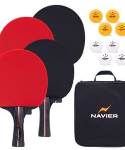 Set de 4 Palas de Ping Pong - Raquetas de Tenis de Mesa de