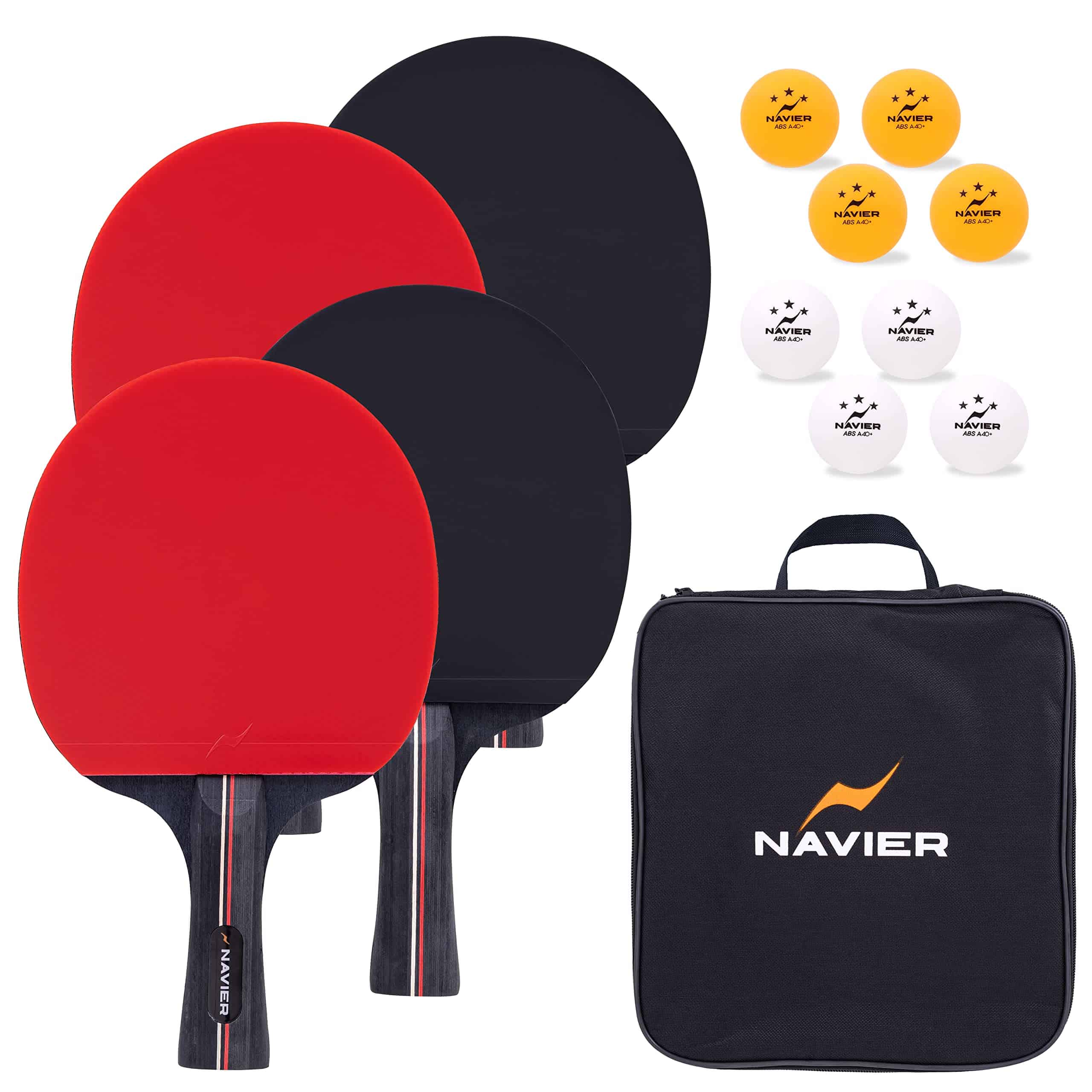 Set de 4 Palas de Ping Pong - Raquetas de Tenis de Mesa de