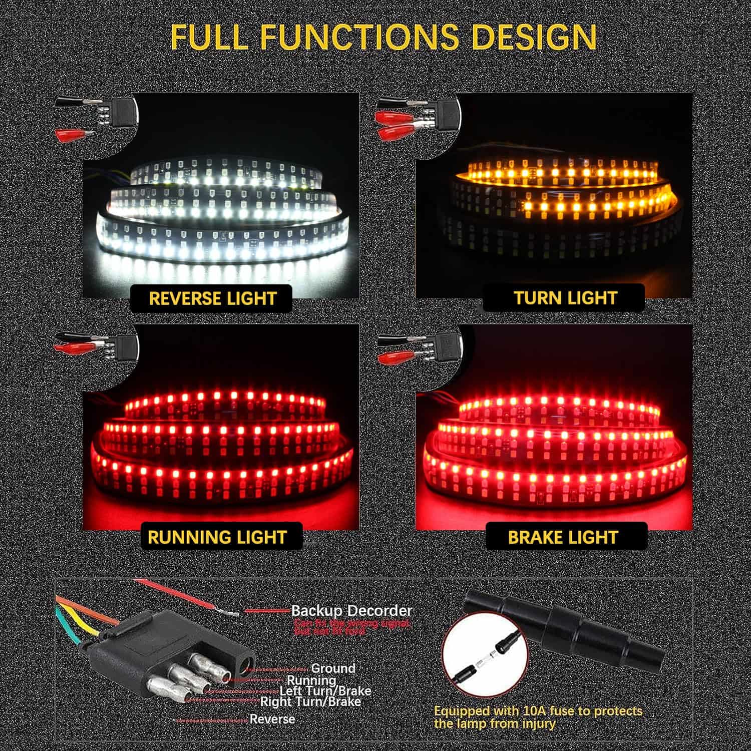 Barra de luz para portón trasero de 60 pulgadas LED de - Imagen 4