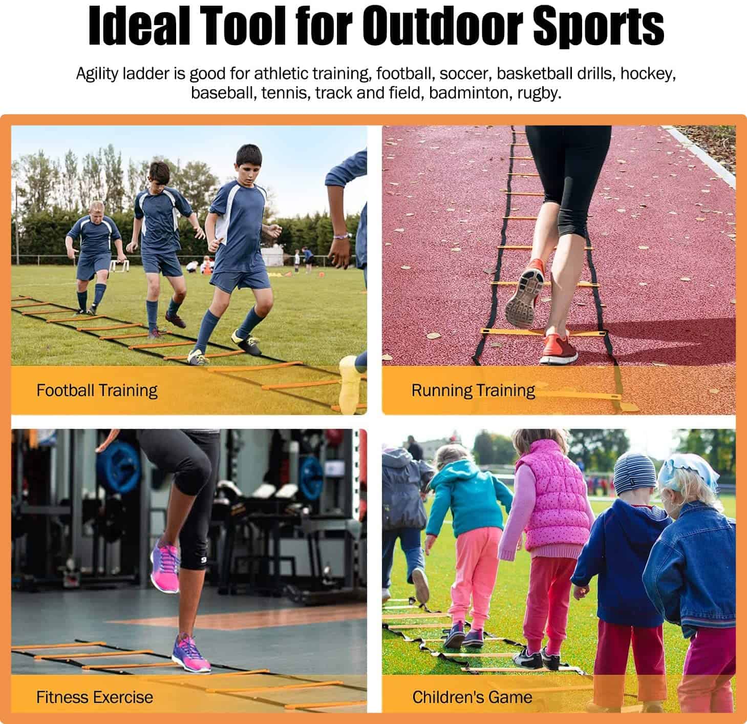 ENDIESS Set de Entrenamiento de Agilidad Escalera de - Imagen 5