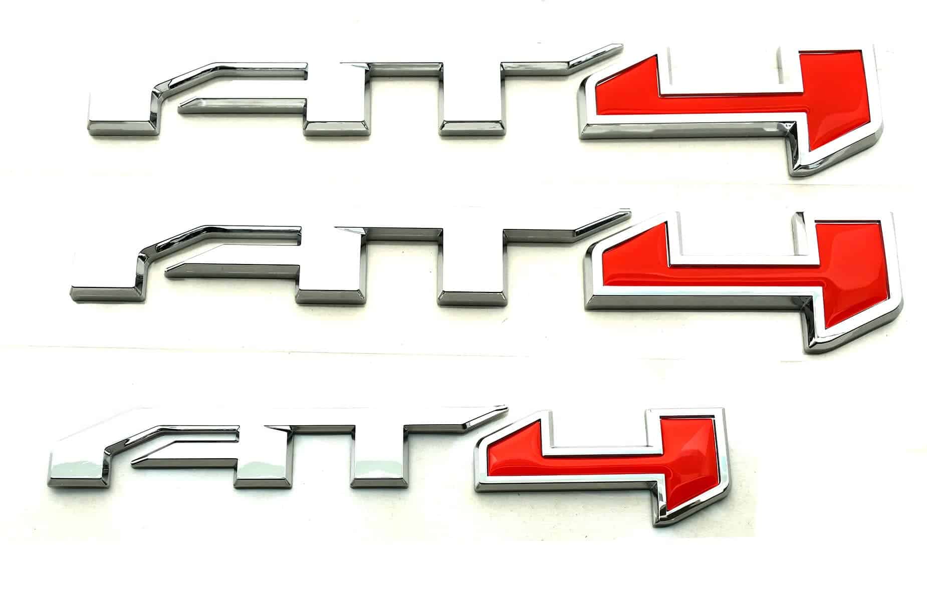 3pcs Emblema AT4 Sierra Insignia Adhesiva Placa Nombre