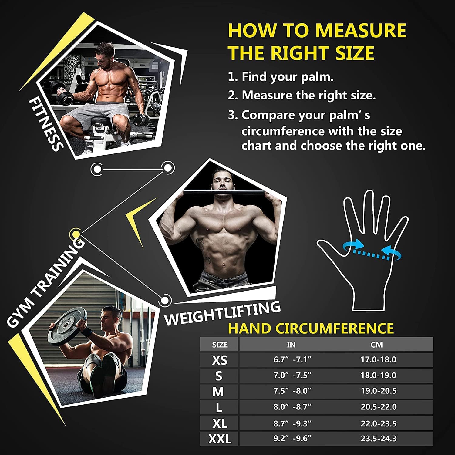 Guantes de Gimnasio para Levantamiento de -Negro - Imagen 7