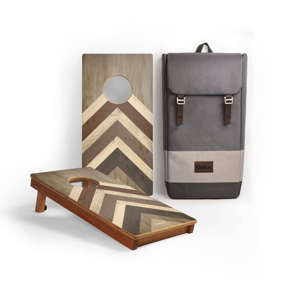 Tableros de Cornhole Elakai Juegos de Patio Madera de Caoba