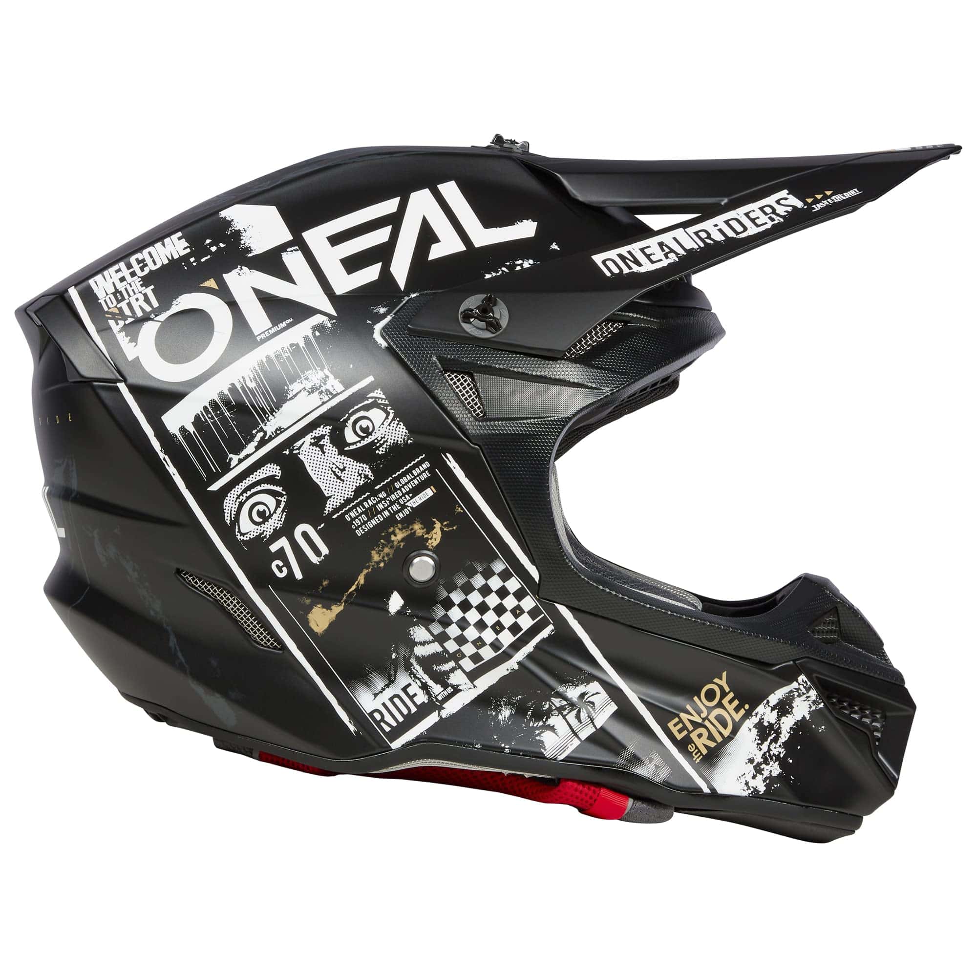Casco O'Neal 5 SRS Attack Negro/Blanco, MD - Imagen 6