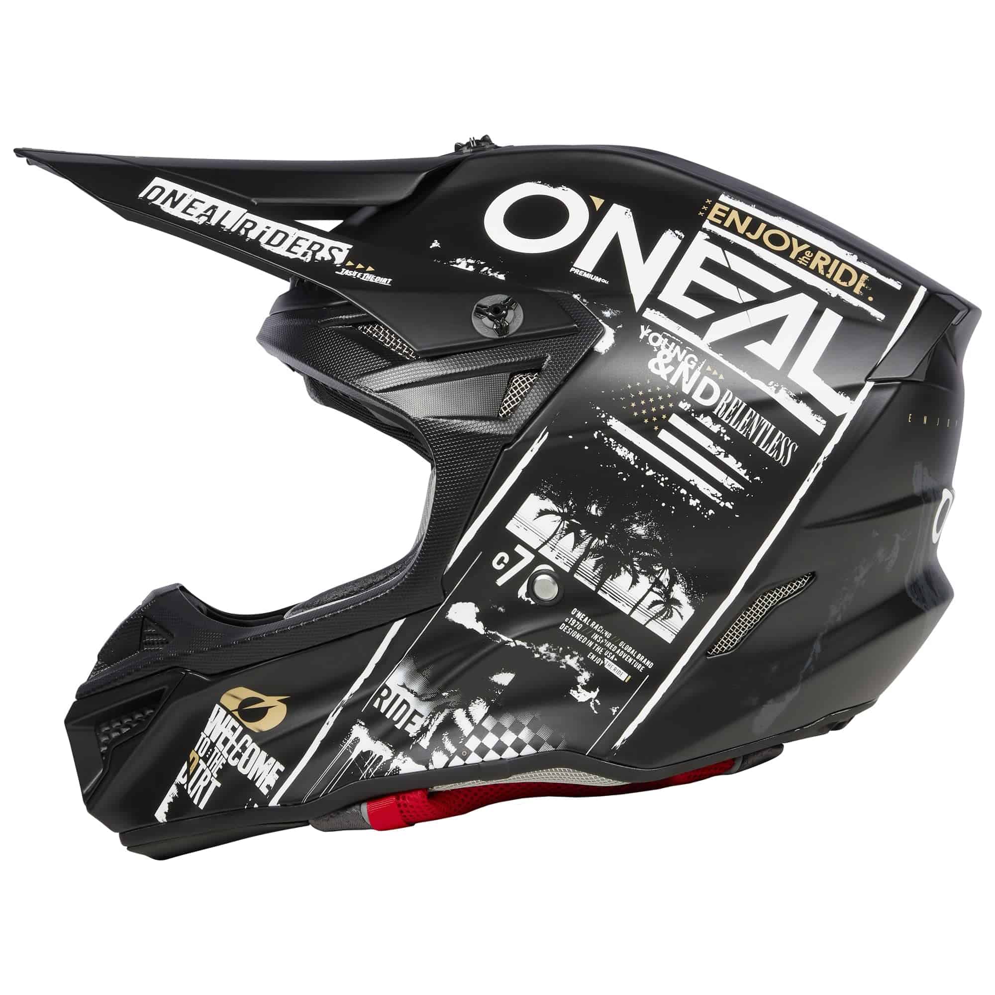 Casco O'Neal 5 SRS Attack Negro/Blanco, MD - Imagen 4
