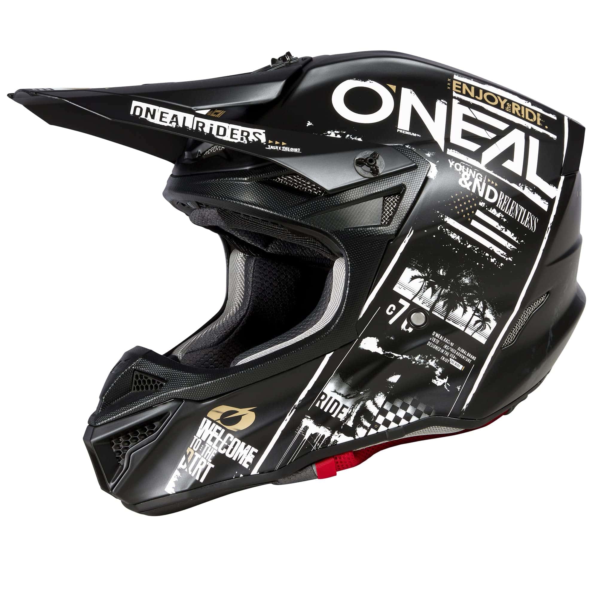 Casco O'Neal 5 SRS Attack Negro/Blanco, MD