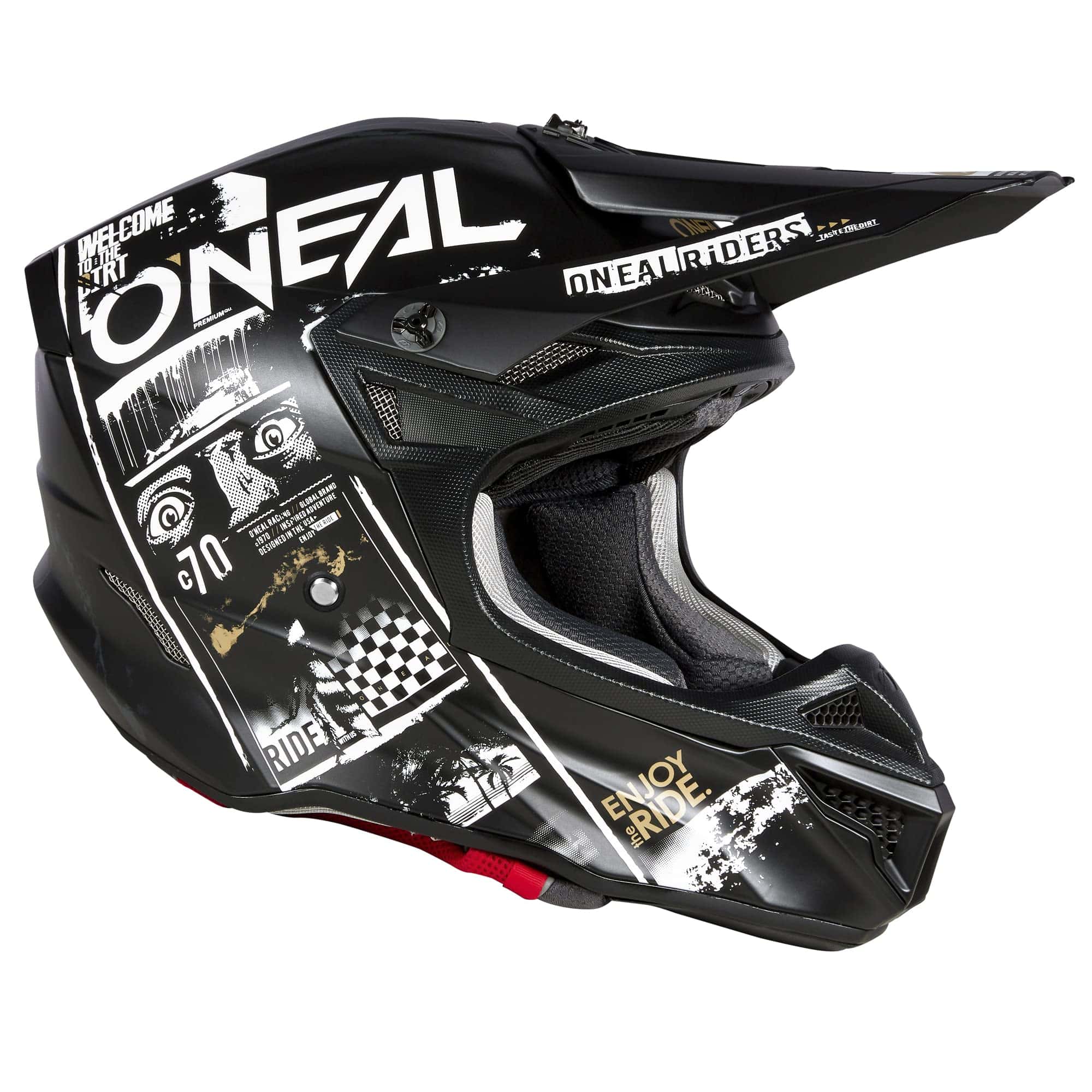 Casco O'Neal 5 SRS Attack Negro/Blanco, MD - Imagen 3