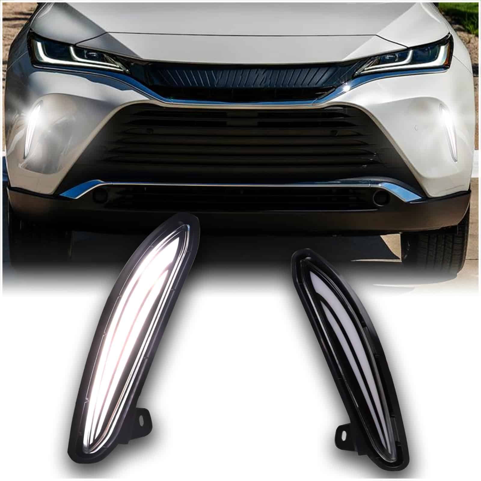 Luz diurna LED DRL blanco/ámbar para la luz de niebla