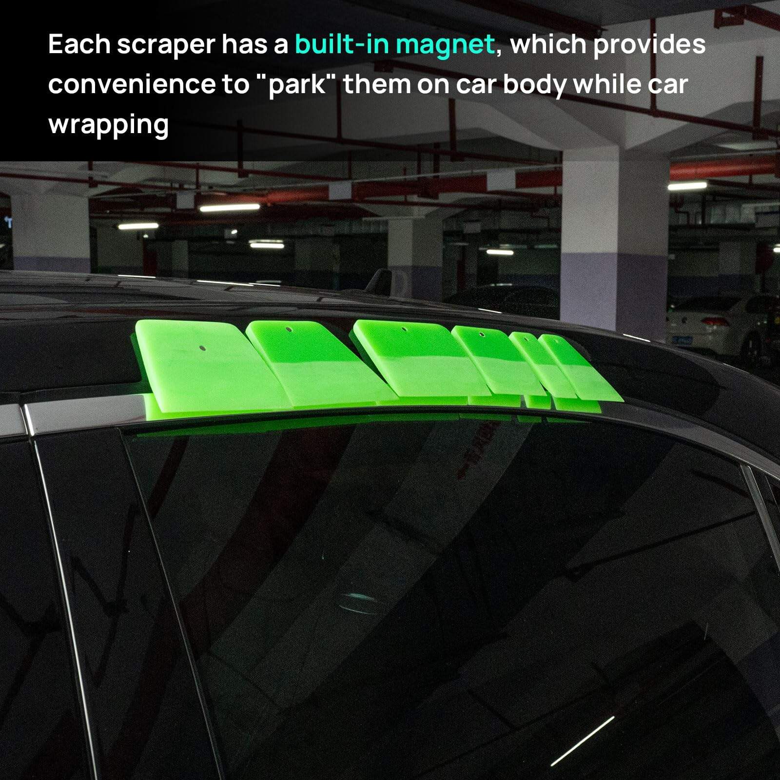 NEWISHTOOL 6 Pzas. Rasqueta Magnética para PPF Herramientas - Imagen 4