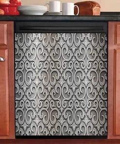 Imán de Lavavajillas con Diseño de Flores Grabadas,